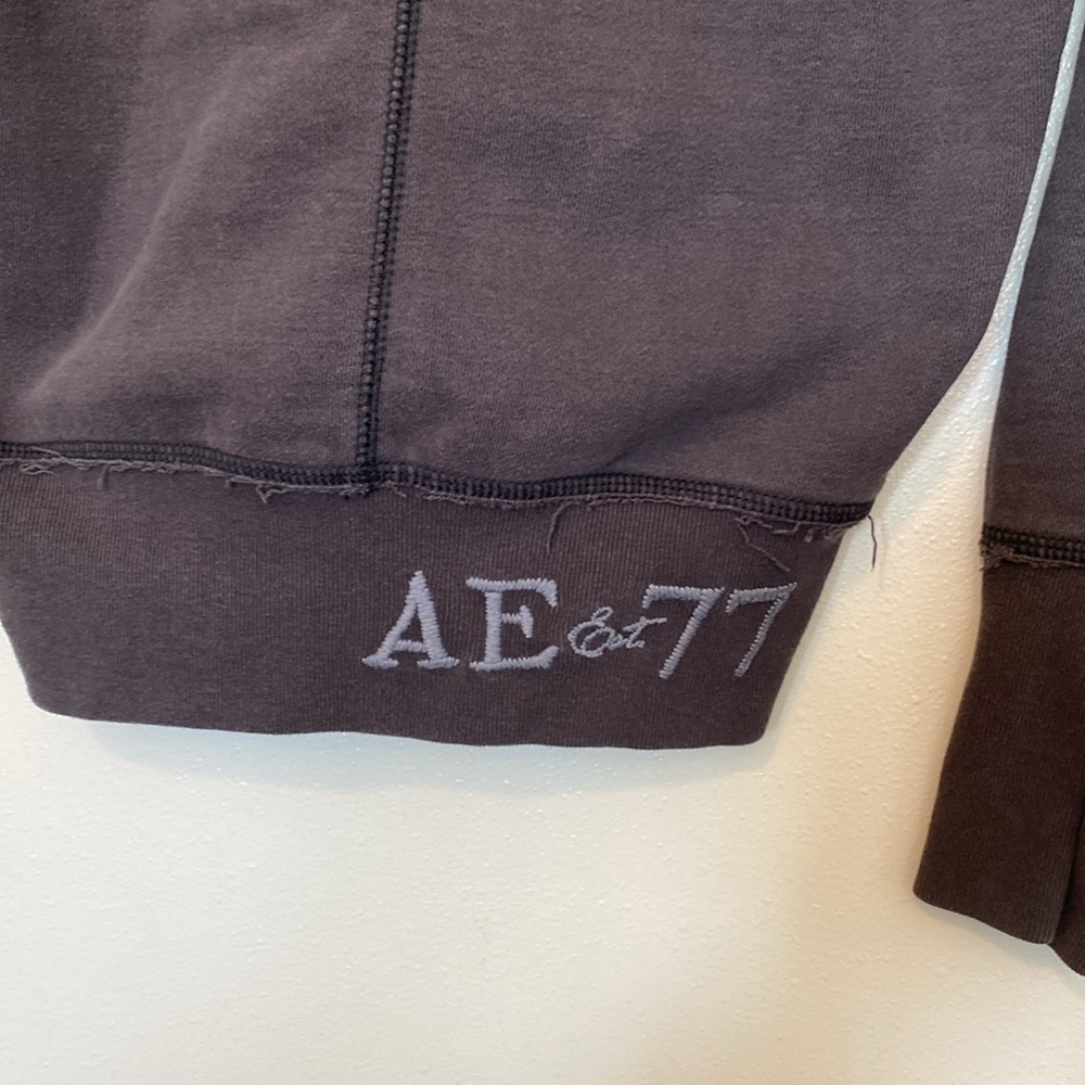 American Eagle mid button up pocket fir hood  sweatshirt jacket  size small - Picture 7 of 13